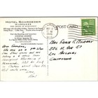 Vintage 1945 Hotel Schroeder Milwaukee Wi Postcard Travel Souvenir Postcard A56