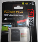 Sandisk Extreme Plus 64gb Microsdxc Memory Card W  Adapter Uhs-i V30 U3 Class 10