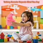 Talking Hamster  Interactive Plush Small  3 31 X 5 59 X 3 23 Inches   Pink