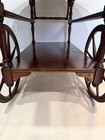 Mahogany Drop-leaf Bar Cart Tea Cart Serving Trolly Antique Royal Company Co 