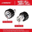 Yamatic M22-14mm Female To M22-15mm Male Pressure Washer Adapter 4000 Psi
