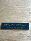 Vintage Printers Block Plate    raymond Bowman    First Trumpet Pin 
