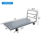 72  X 36  2000lb Heavy Duty Industrial Flat Dolly Push Cart Steel Platform Truck