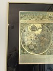 Vintage Framed Gold Foil Blaeu Wall Map Of Old World 28x22
