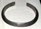 Vintage Navajo P  Yellow-stone Sterling Silver Cuff Bracelet-heavy 55 76-grams