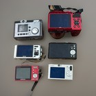  lot Of 6  Assorted Non-working Digital Cameras Canon  for Parts Or Repair Only 