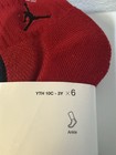 6 Pk Boys Jordan Unisex Red White Black Ankle Socks Size 10c-3y -new