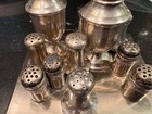 Lot Of 11  Vintage Sterling Silver Salt   Pepper Shakers  137 Grams Of Silver