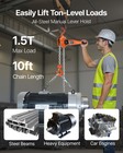 Vevor Manual Lever Chain Hoist 1 5t 3300 Lbs 10ft Lift For Warehouse