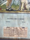 1936 Goldfield Nevada    goldfield Drug Company    Calendar Sign In Mecca Cigs Frame