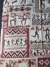 Vintage African Warriors Textile  56 x82 