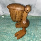 Vintage Zoo Line Wooden Pelican
