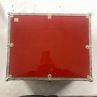 Vintage Roller Skating Box Storage Trunk Clasp Red Silver Case