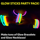 100 Ultra Bright Glow Sticks Bracelets And Necklaces - Premium Glow In The Dark 