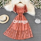 Lady Short Sleeve Floral Lace Dress Midi Swing Flare Evening Party Cocktail Cute