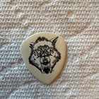 Metallica Hetfield White Guitar Pick With Wolf Design For Electric Acoustic