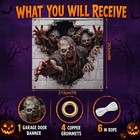 7x8ft Halloween Garage Door Cover Scary Garage Door Decorations Halloween Wall O