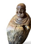 Us Seller Hand Carved Cedar Wood Statue Happy Buddha