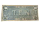 Civil War 1864  10 Ten Dollars Richmond Confederate States Of America Note Fine