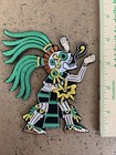 Aztec Iron On-embroidered Patch  mictlantecuhtli  God Of The Dead   Azteca Patch