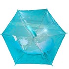 Disney Store Little Mermaid Ariel Flounder Umbrella Clear Blue