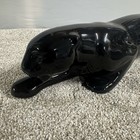 Huge 20 Inch Mid Century Modern Ceramic Black Panther Mcm Vintage 1950s