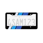 2 Pack Tri-color Retro Stripes Aluminum License Plate Frame For Toyota Trd