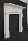 Reclaimed White Painted Wood Fireplace Mantel