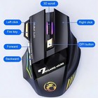 Rechargeable Wireless Bluetooth Gaming Mouse 3200dpi Rgb 7 Button Led Pc Laptop