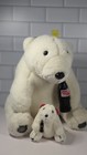 Vtg 1993 Set Of 2 Coca Cola Plush Polar Bears - 12 In   4 5 In