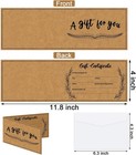 Blank Gift Certificates Kraft Certificate Cards With 3 5x7inch  Folded-48pcs 