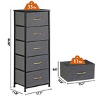 46  Tall Vertical Dresser Storage Tower With 5 Drawers   Metal Frame For Bedroom