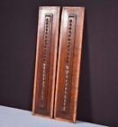 15  Pair Of Antique French Solid Oak Wood Carved Panels Salvage