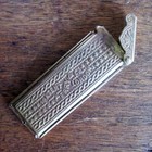 19th Century Perry   Co  Solid Ink Brass Case Made In England Needle Case Sewing