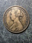 1861 Nova Scotia Canada 1 One Cent Coin Queen Victoria Higher Grade Coin