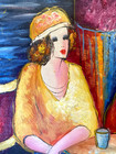 Original Oil Painting - Luncheon Ladies 