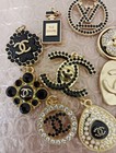 10   Pc Set Chanel  Zipper Pull Button Charm Pendant 