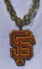 New San Francisco Giants Necklace Chain 34 Inches Big Bright 3d Foam Logo