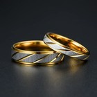 Men Women Rings Modern Stainless Steel Color Engagement Ring Wedding