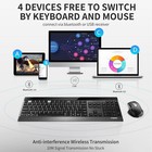 Rapoo 9900m Multi-device Wireless Keyboard And Mouse Combo For Pc Laptop Mac
