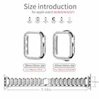Metal Iwatch Band case Bling Strap For Apple Watch Series 9 8 7 41 45mm 6 5 4 3