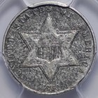1860 Three 3 Cent Silver Piece 3cs Pcgs Xf40 Xaccl