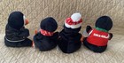 Set Of 4 Collectible Coca Cola Bean Bag Plush Penguins