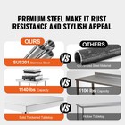 Stainless Steel Commercial Food Prep Table With 2 Adjustable Undershelves For Ki