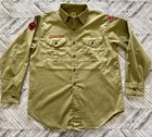 Vtg Boy Scouts Of America Shirt Shorts Mens Large Tan Set Outdoor Patches Bsa