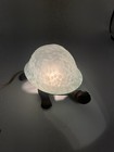 Turtle Lamp Night Light Green Clear Glass Tortoise Shell Cast Metal Base Vintage