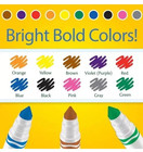 Crayola Markers - 10 Classic Colors In Each Pack  - Broad Line Tip  12 Packs 