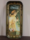 Lot Of 2 Vintage 70 s Coca-cola Rectangular Metal Trays Retro Advertising