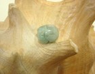 14 5mm Carved Natural Celadon Honeydew Green Jade 9   Shi Barrel Slide Pendant