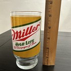 3 Vintage Collectible Miller High Life Beer Glasses Bar Pub Tavern Euc